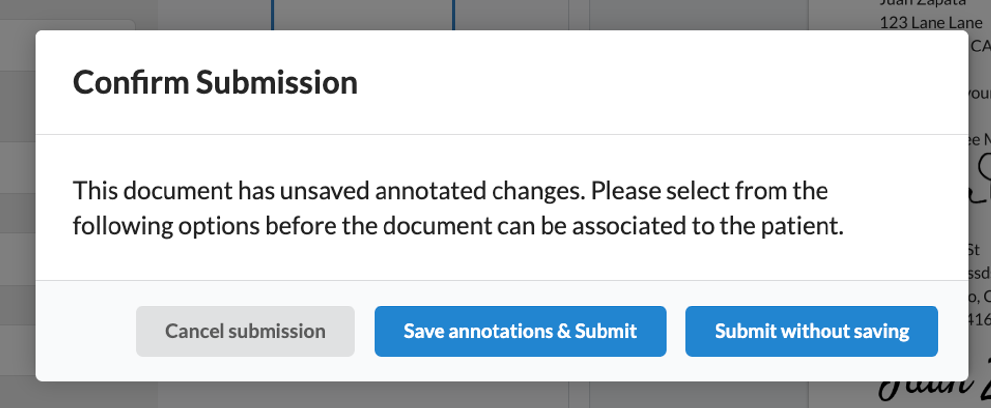 annotations save warning
